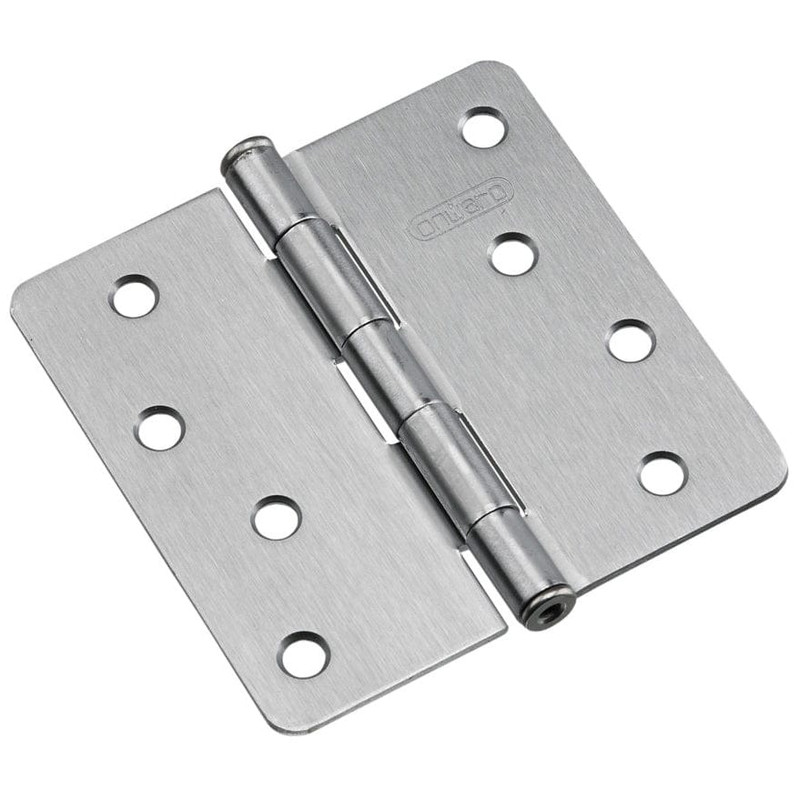 Full Mortise Butt Hinge - Size:4" - Finish:Brushed Chrome - Corner Type:1/4" Radius